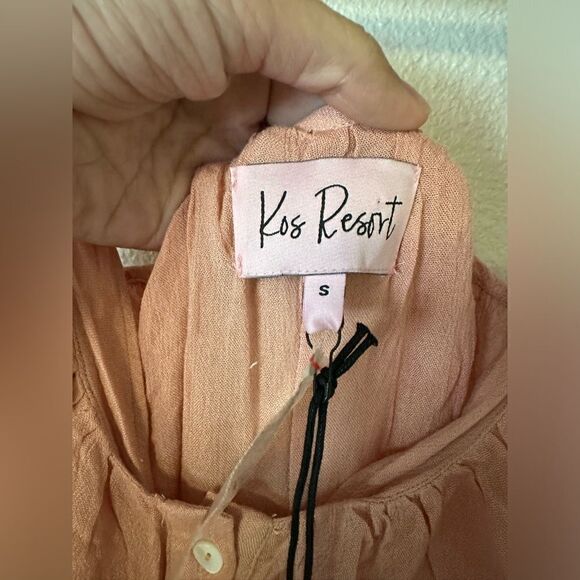 Kos Resort Sleeveless Jumpsuit Blush Sz S - Picture 6 of 9